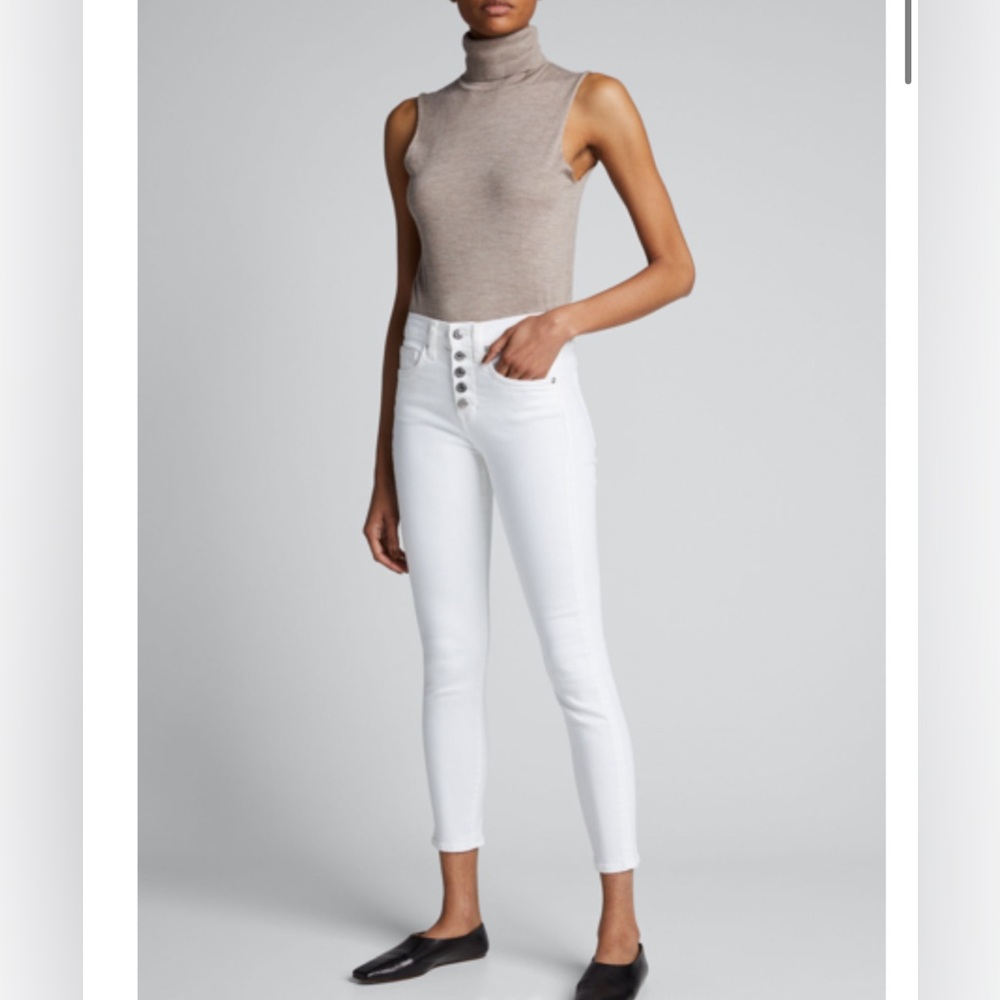 Veronica Beard Debbie High-Rise Skinny Jeans - White - Size 23 (00) - like new!